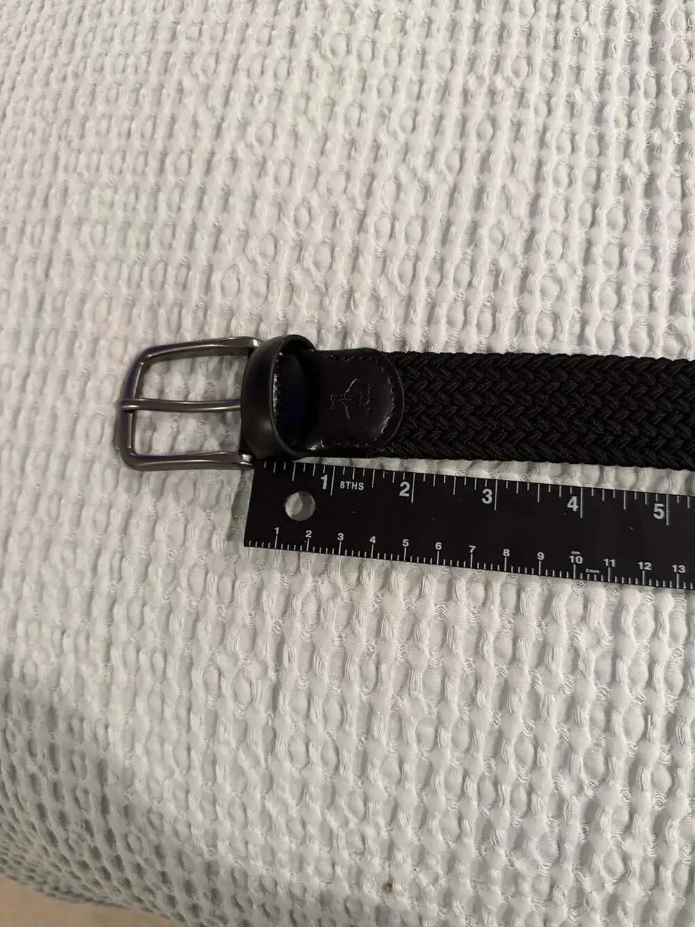 Original Penguin Black Braided Woven Belt Size S 30-32